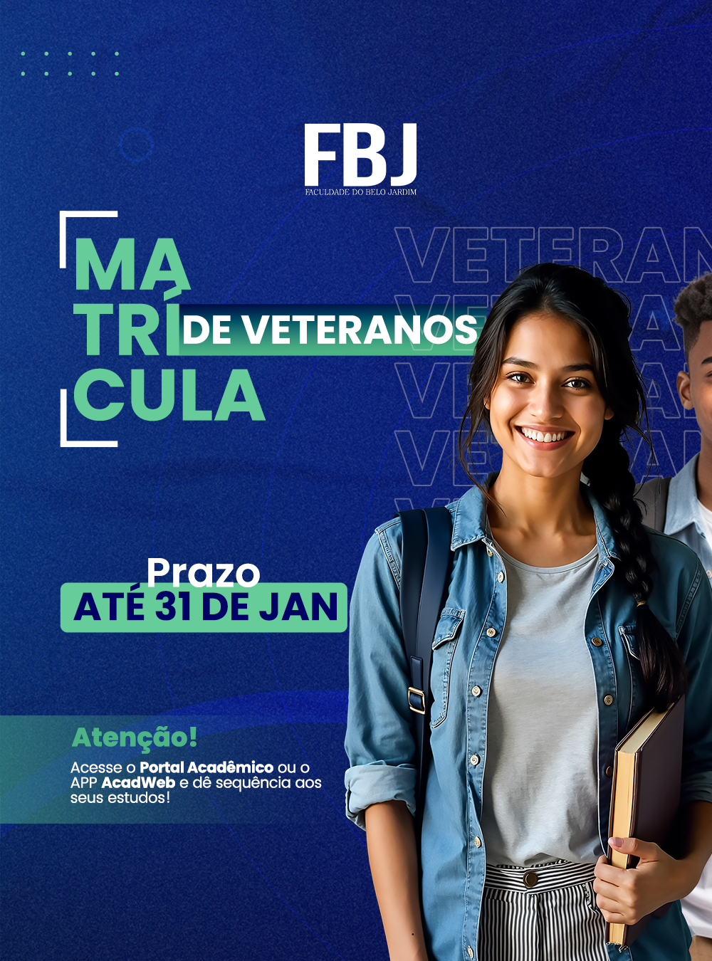 FBJ abre período de matrículas para veteranos com benefício especial até 31 de janeiro